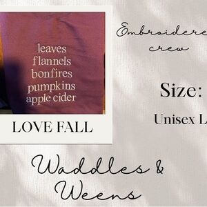 Purple Embroidered Crewneck